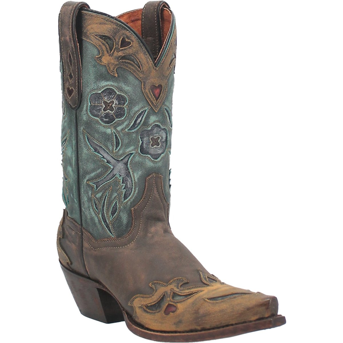 Dan Post Women's 11" Vintage Bluebird Snip Toe Western Boot - DP3544 - 6M