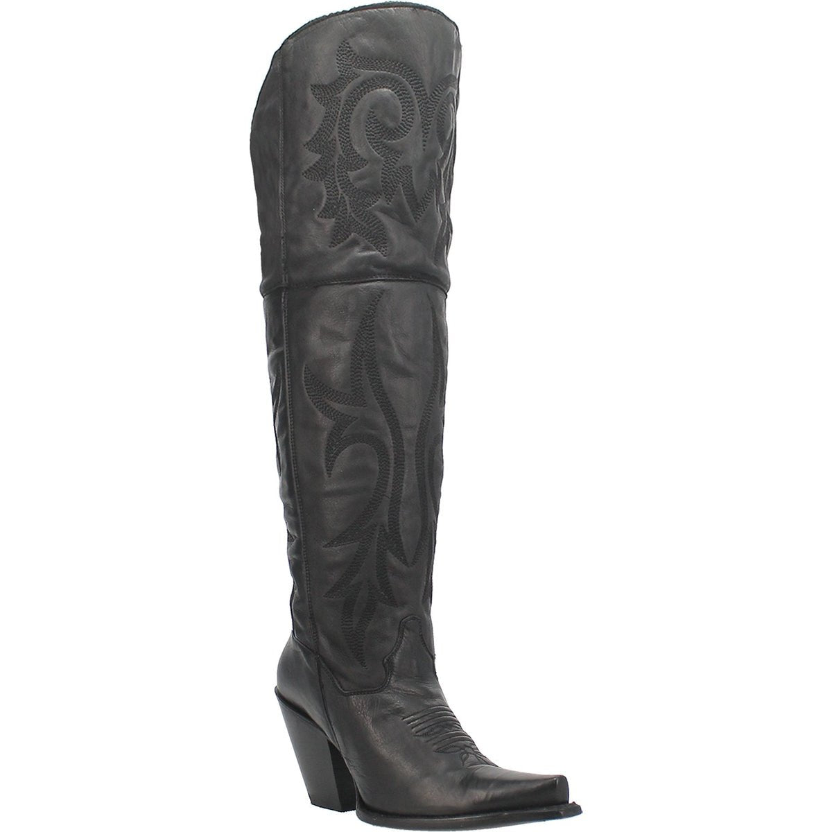 Dan Post Women's 20" Jilted Black Snip Toe Western Boot - DP3789 - 6M