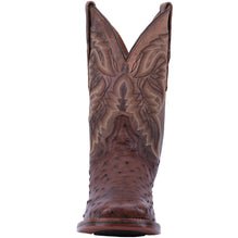 Dan Post Men's 11" Alamosa Brown Full - Quill Ostrich Square Toe Western Boot - DP3875 - 7D