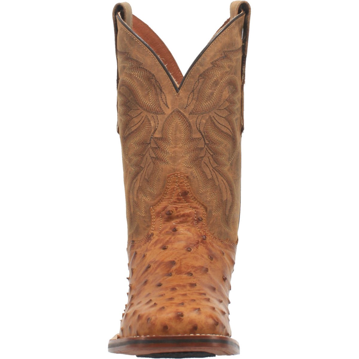 Dan Post Men's 11" Alamosa Saddletan Full Quill Ostrich Square Toe Western Boot - DP3876 - 7D