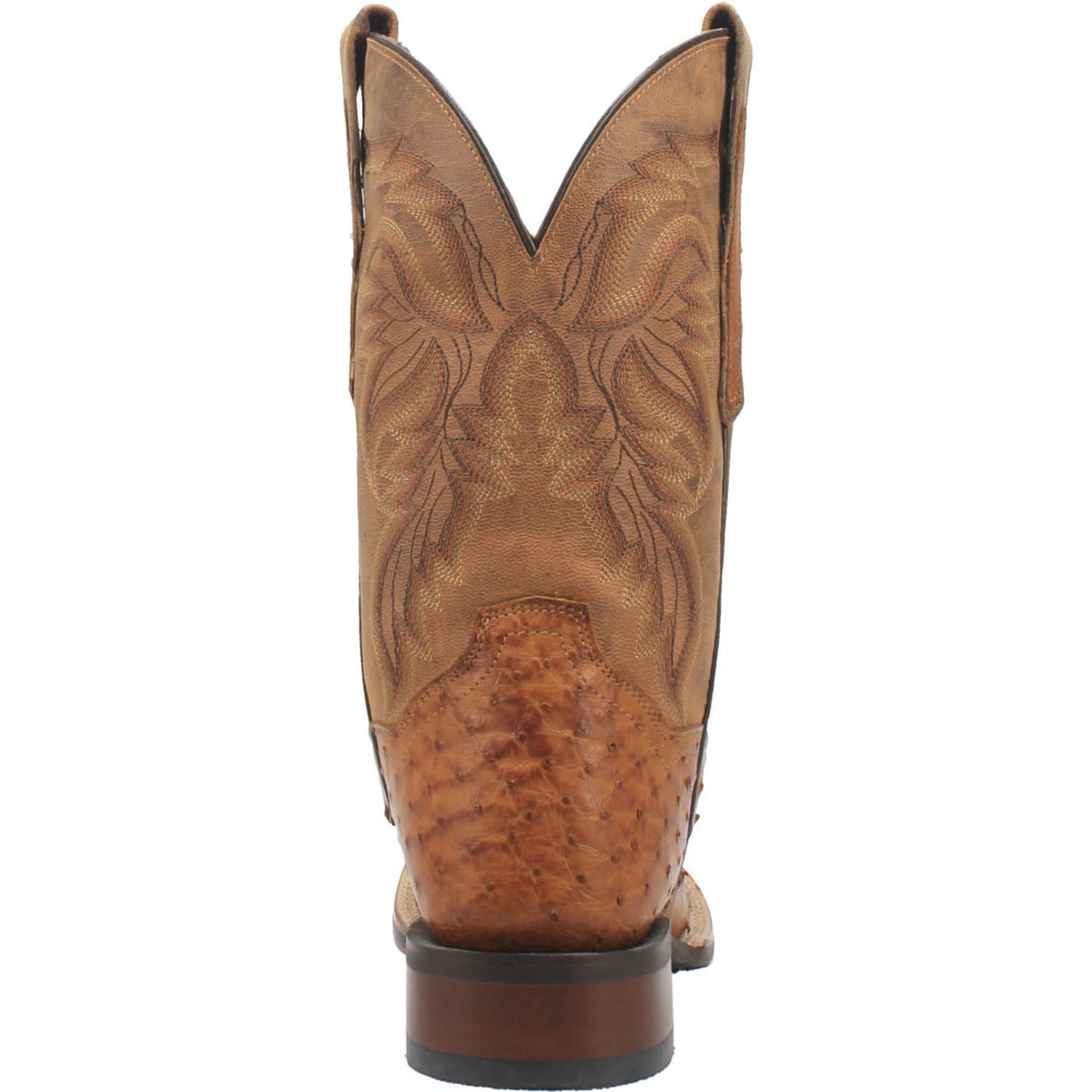 Dan Post Men's 11" Alamosa Saddletan Full Quill Ostrich Square Toe Western Boot - DP3876 - 7D