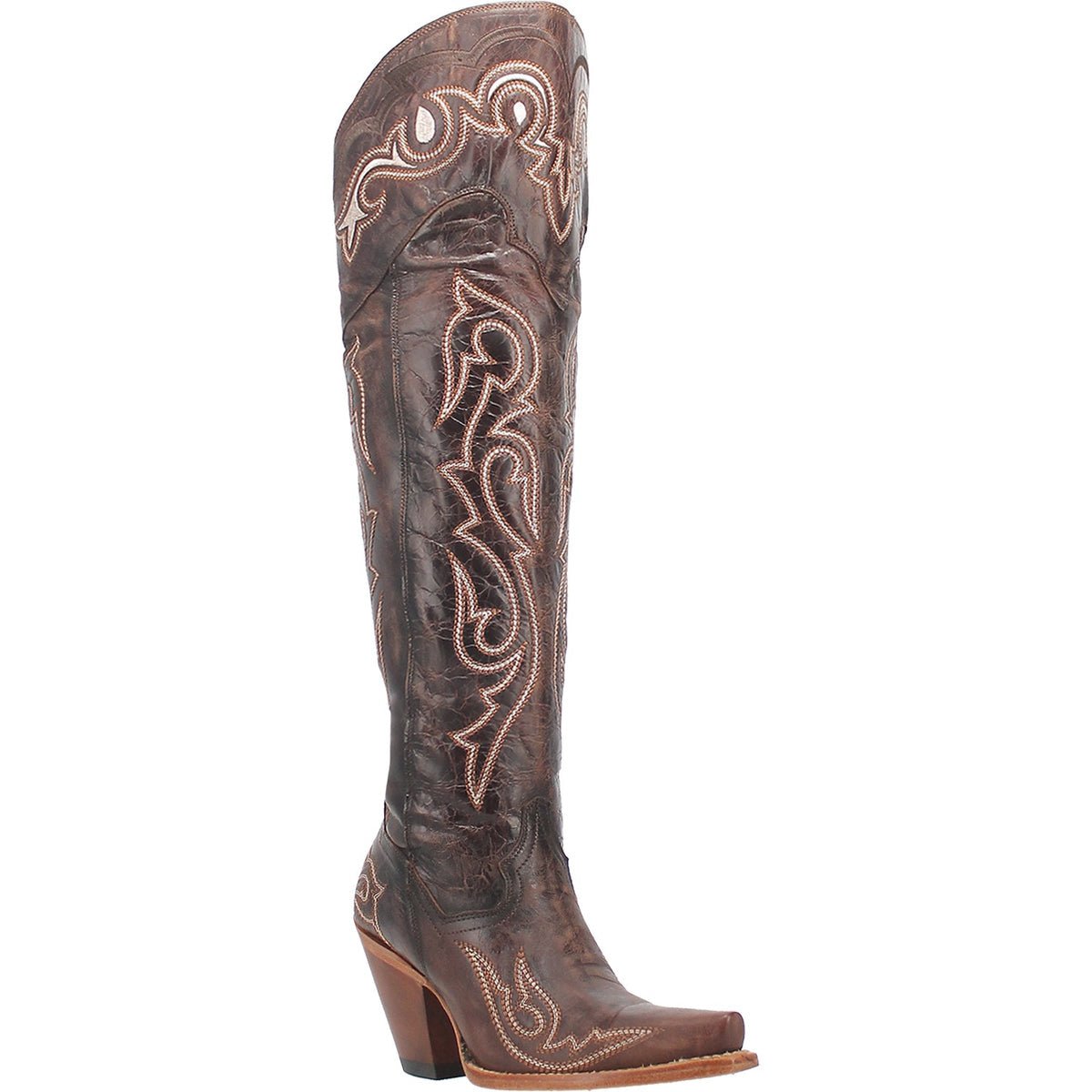 Dan Post Women's 20" Kommotion Chocolate Snip Toe Western Boot - DP4342 - 6M