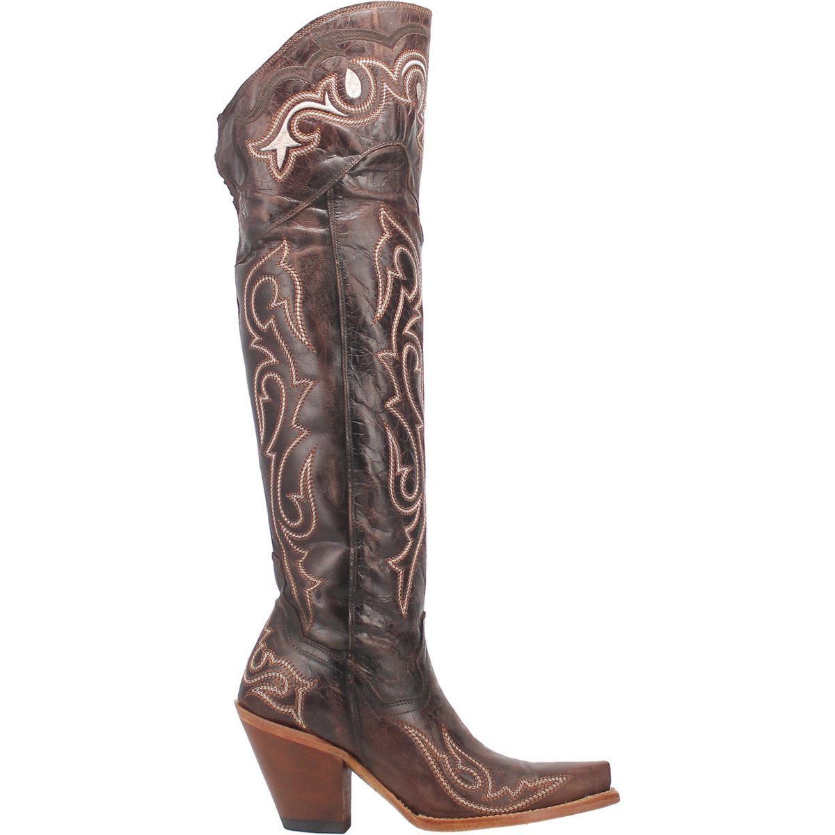 Dan Post Women's 20" Kommotion Chocolate Snip Toe Western Boot - DP4342 - 6M