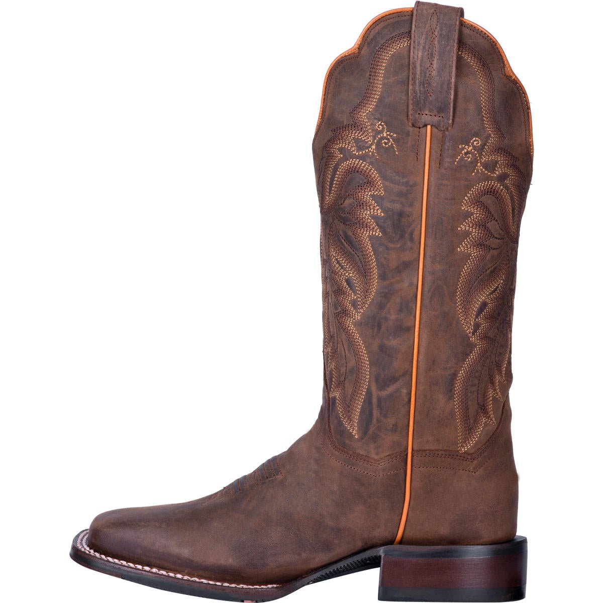 Dan Post Women's 12" Alexy Square Toe Leather Western Boot - DP4572 - 6M