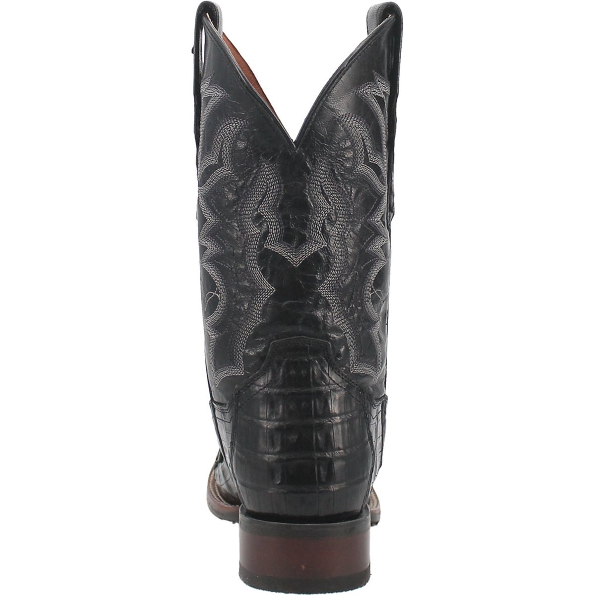 Dan Post Men's 11" Kingsly Black Caiman Square Toe Western Boot - DP4805 - 7D