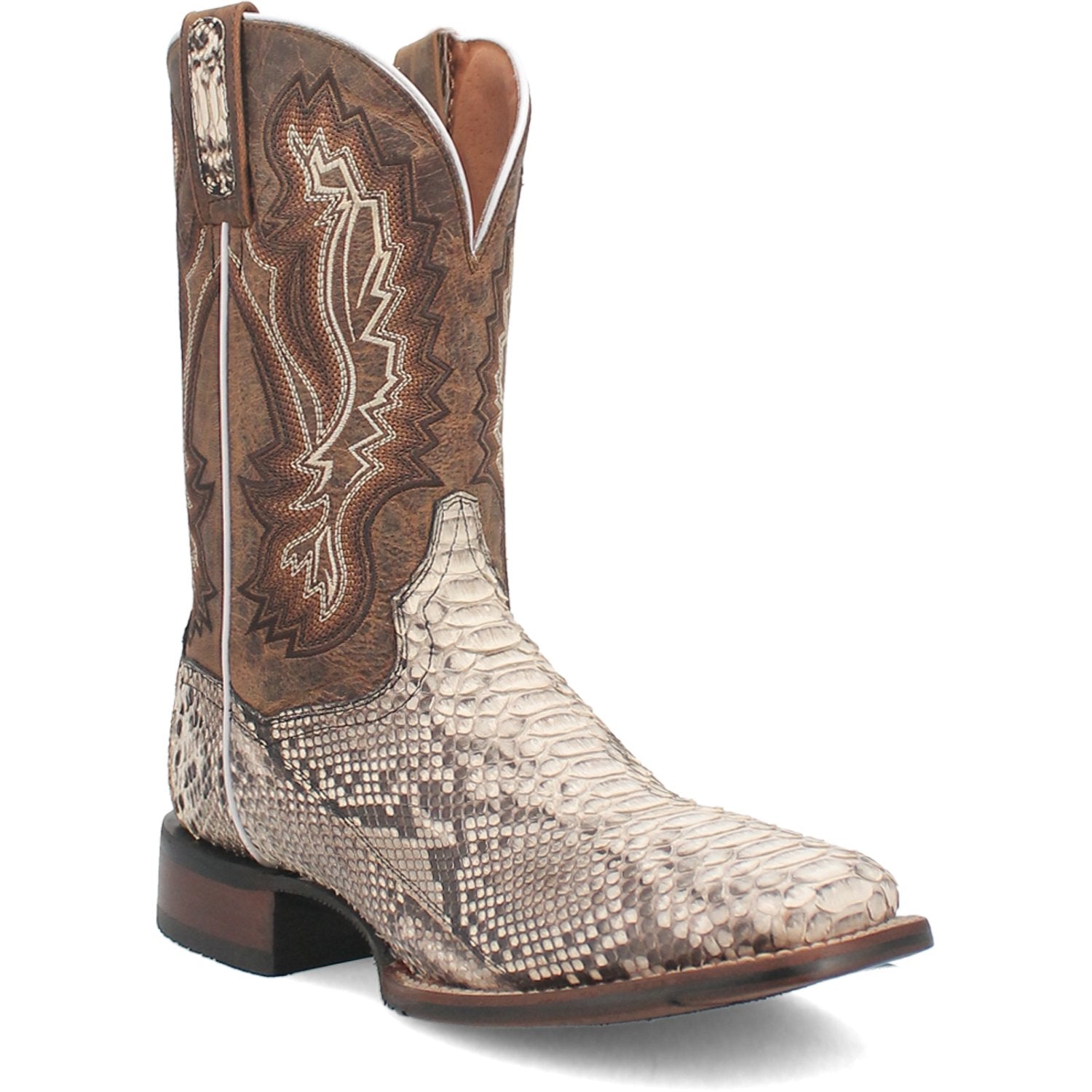 Dan Post Men's 12" Brutus Python Square Toe Western Boot - DP4917 - WH5 - 7D