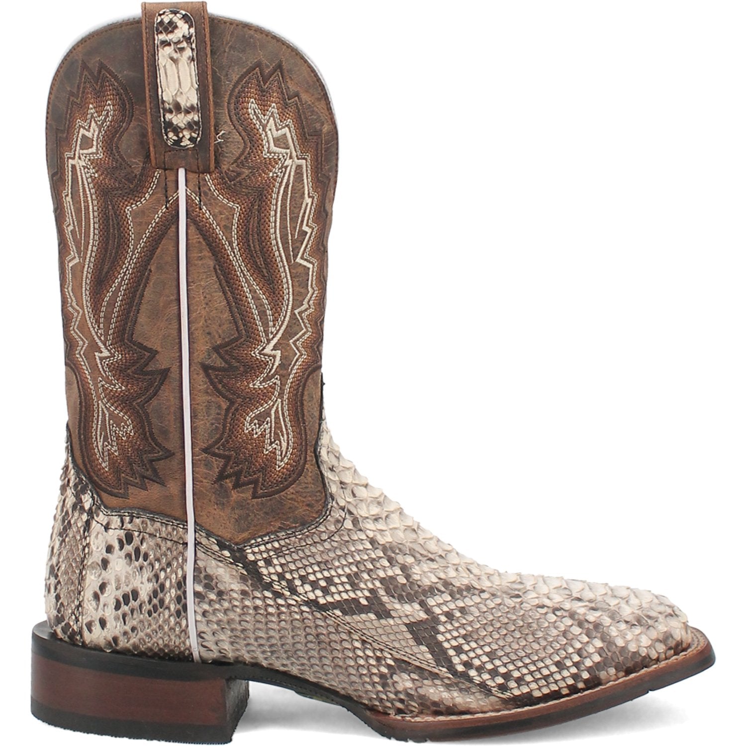 Dan Post Men's 12" Brutus Python Square Toe Western Boot - DP4917 - WH5 - 7D