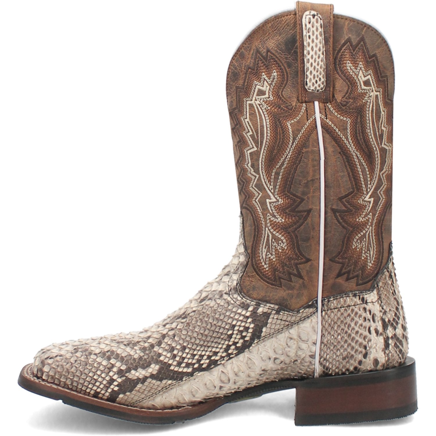 Dan Post Men's 12" Brutus Python Square Toe Western Boot - DP4917 - WH5 - 7D