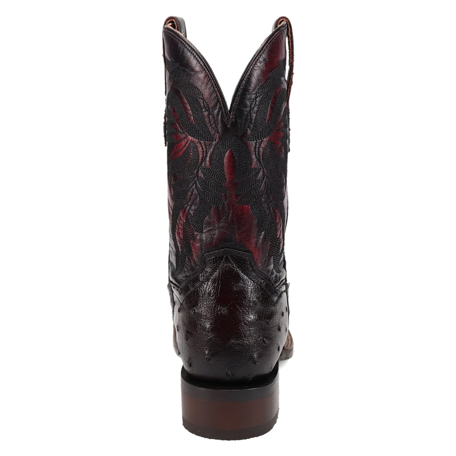 Dan Post Men's 13" Black Cherry Alamosa Full Quill Ostrich Boot - DP5012 - 8EW