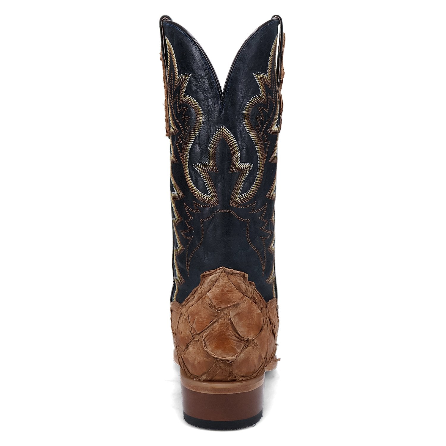 Dan Post Men's 13" Tan & Dark Blue Riggs Pirarucu Western Boot - DP5021 - 8EW