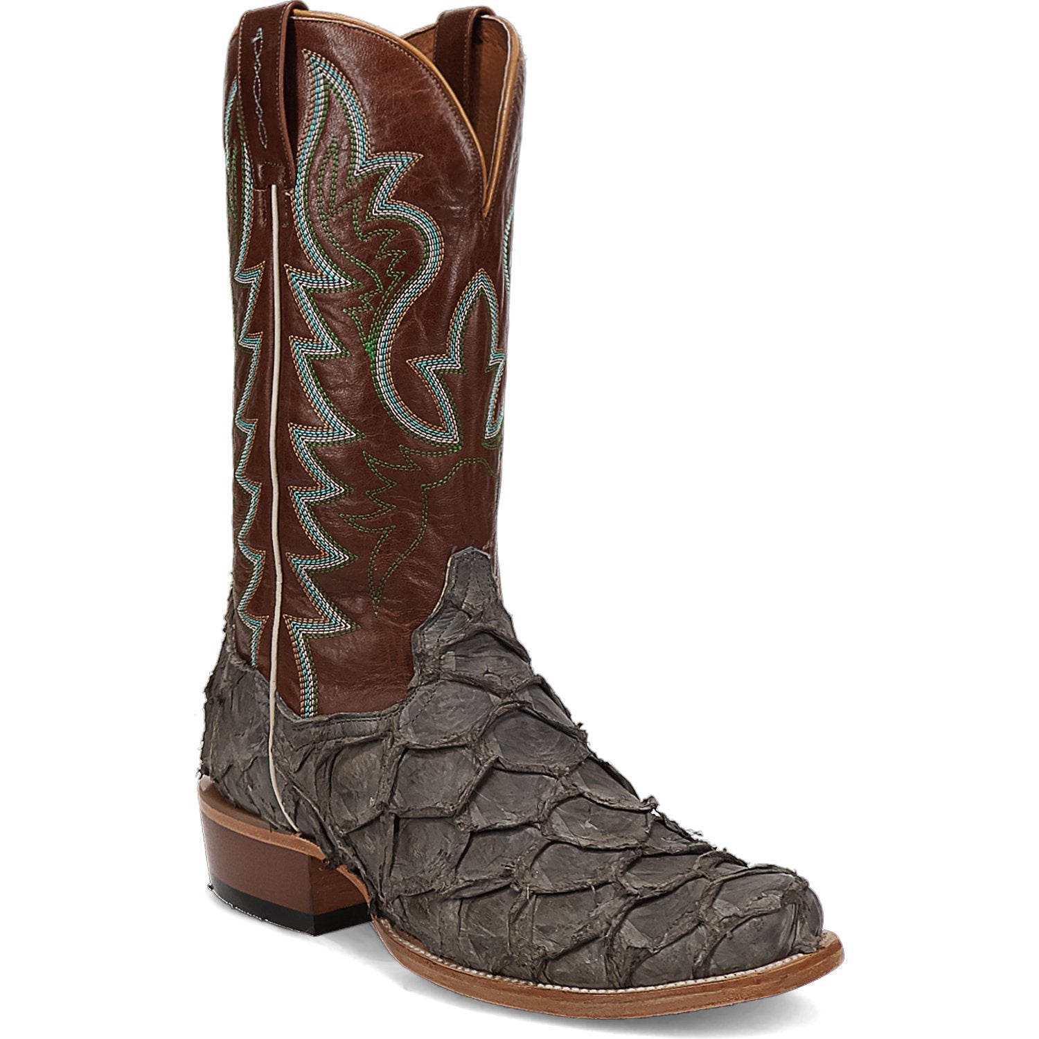 Dan Post Men's 13" Brown Riggs Pirarucu Western Boot - DP5022 - 8EW