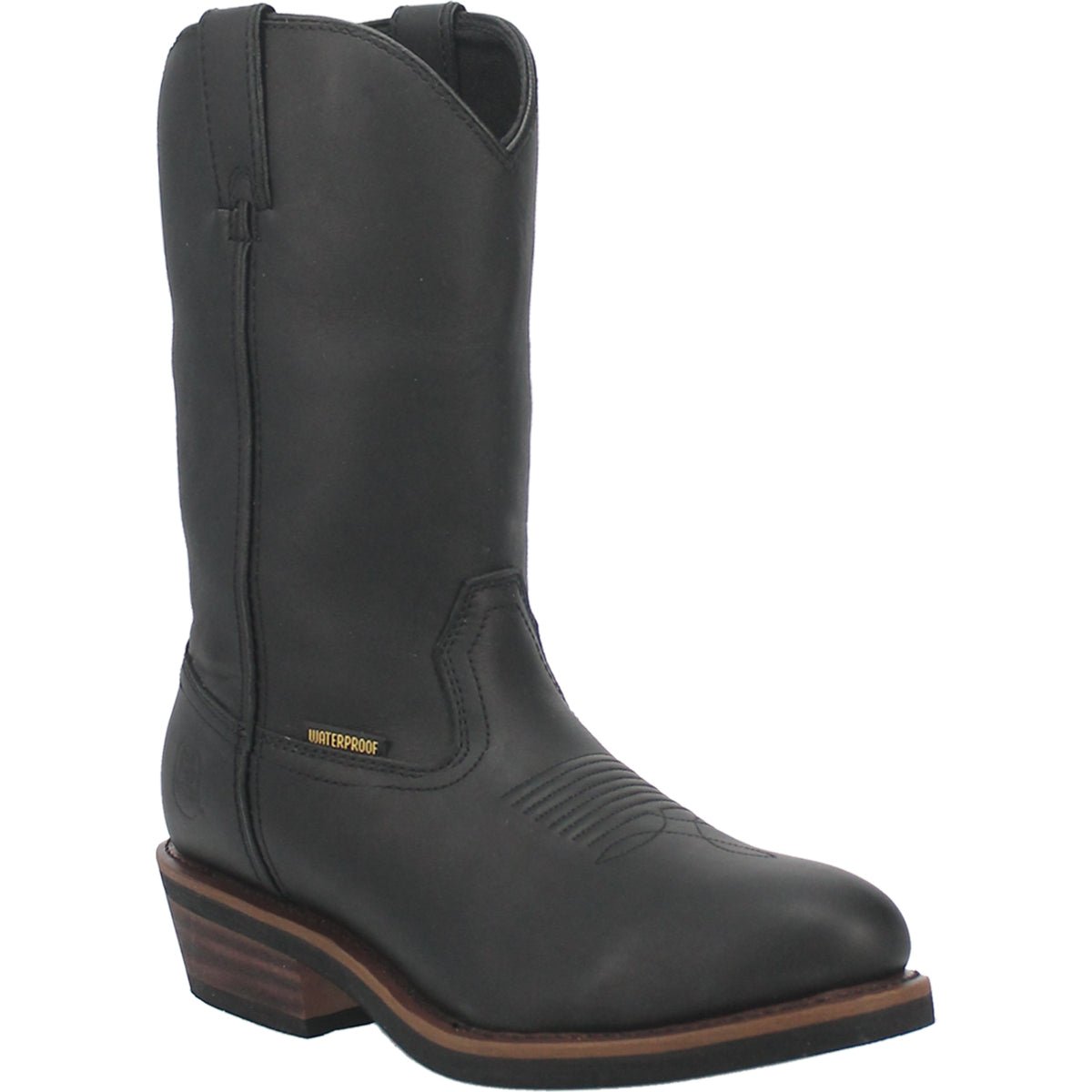 Dan Post Men's 12" Albuquerque Waterproof Black Round Toe Western Work Boot - DP69680 - 7D