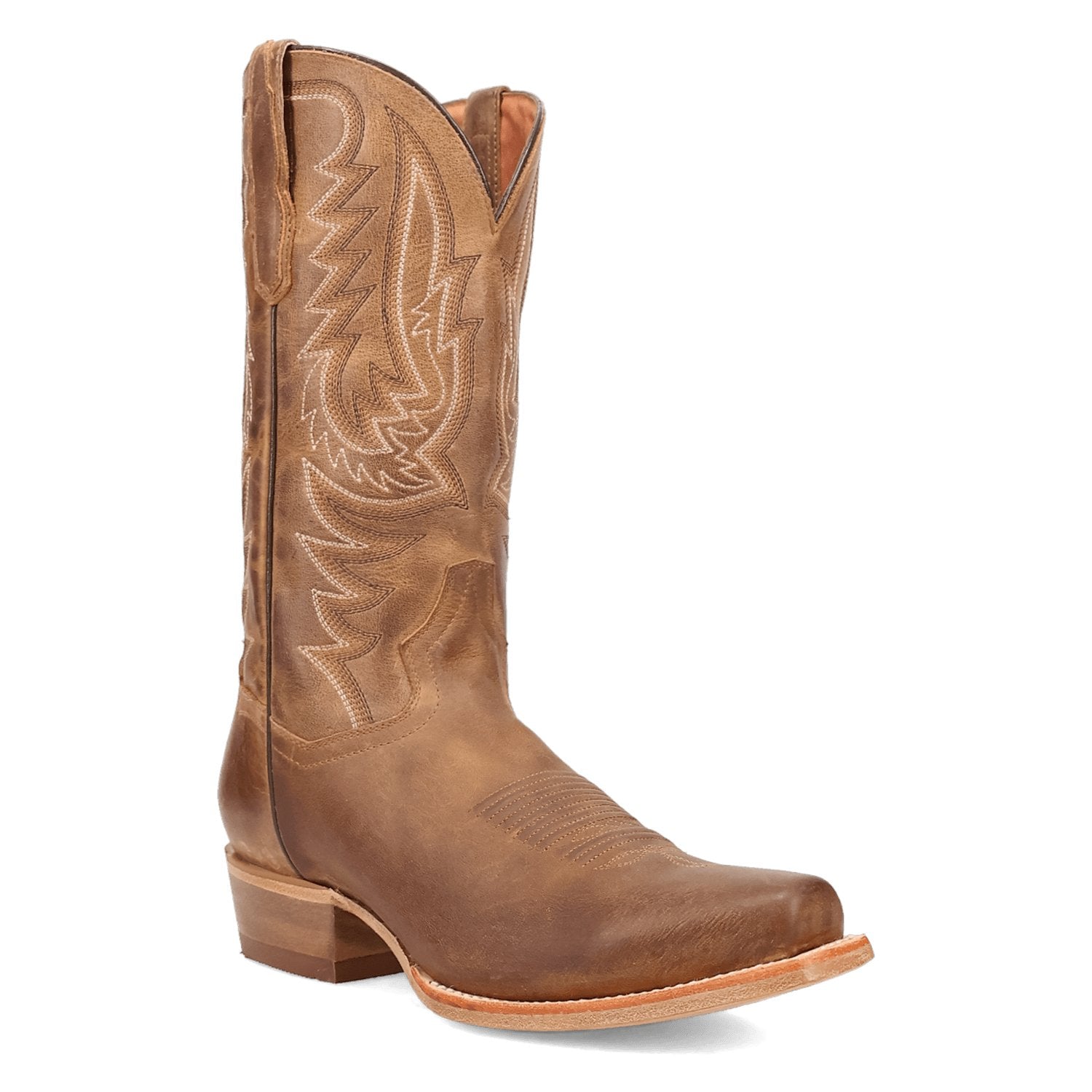 Dan Post Men's 13" Roman Tan Embroidered Square Toe Cowboy Boots - DP7015 - 7D