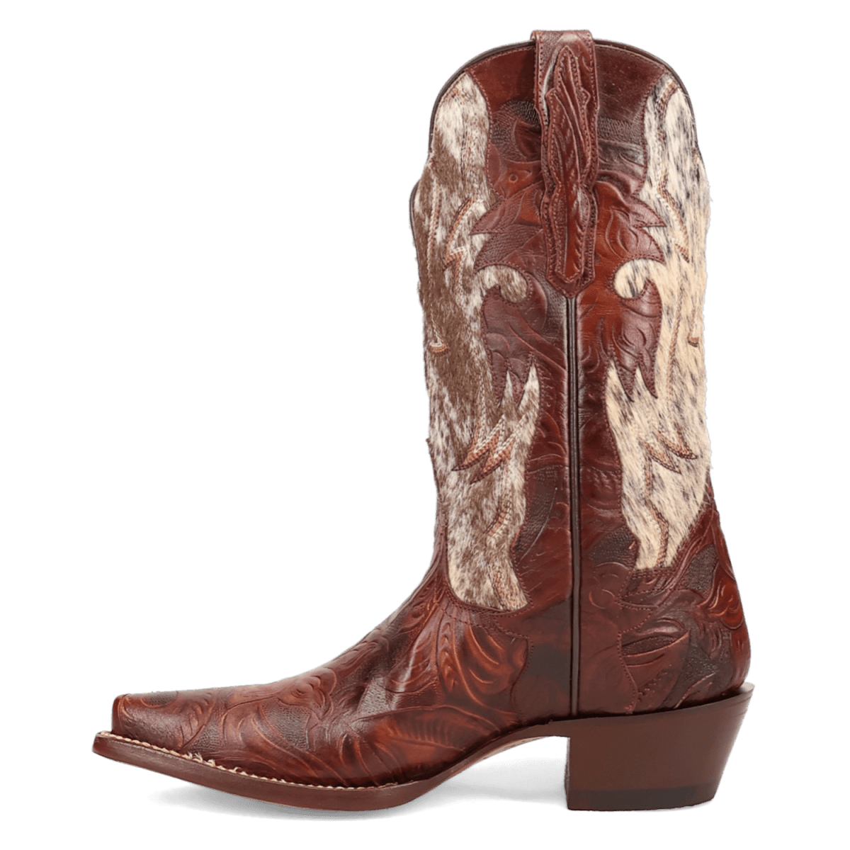 Women's Dan Post 11" Andrinna Leather & Calf Hair Snip Toe Western Boot - DP7020 - 6M
