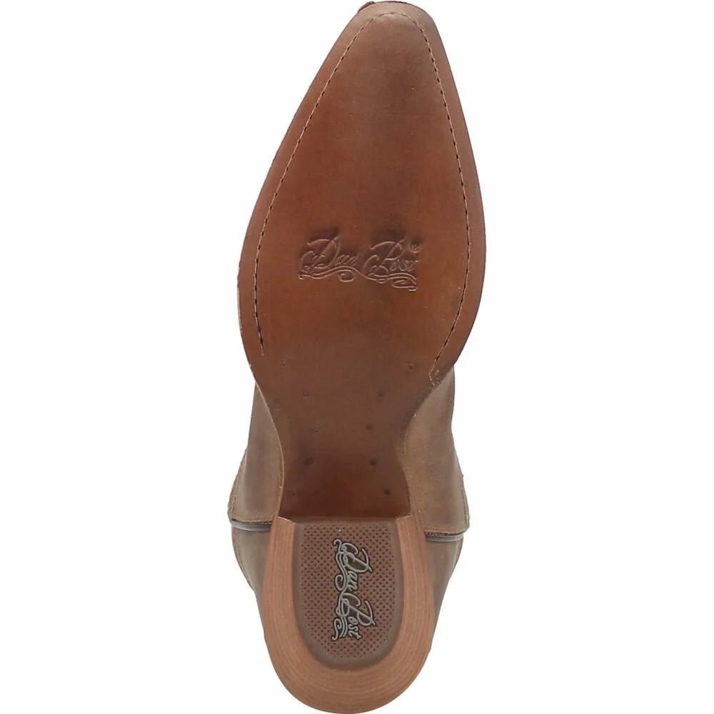 Women's Dan Post 12" Karmel Leather Snip Toe Western Boot - DP80051 - 6M