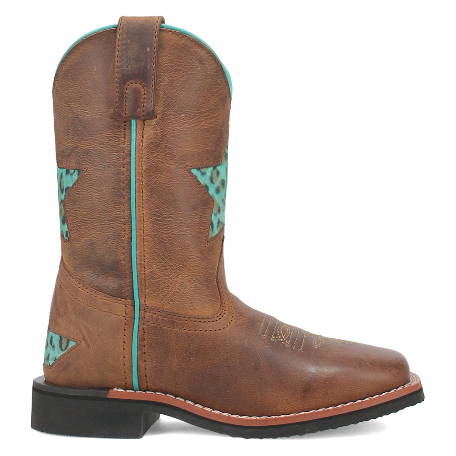 Dan Post Girls 8" Tan Square Toe Western Boot - DPC2828 - 8.5D