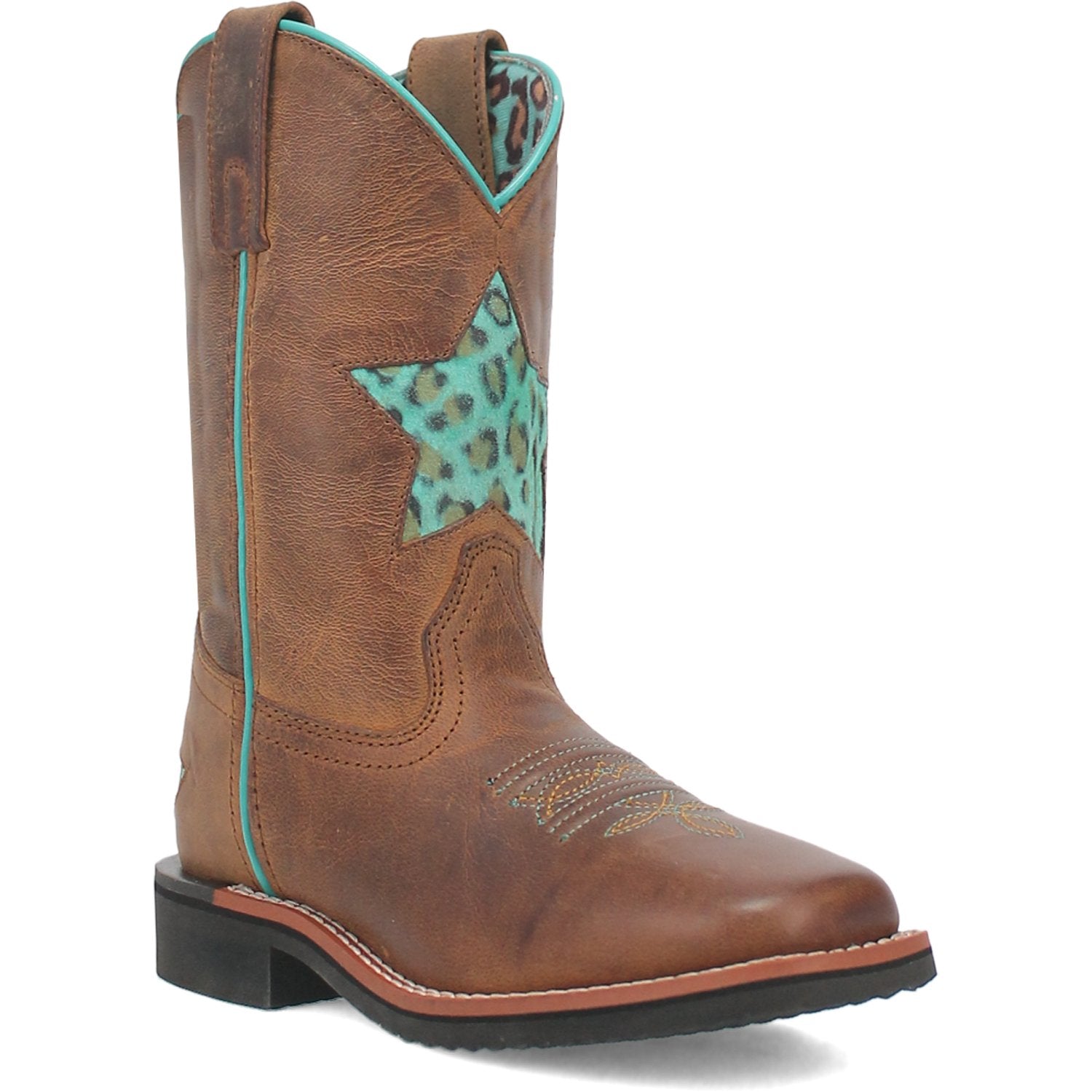 Dan Post Girls 8" Tan Square Toe Western Boot - DPC2828 - 8.5D