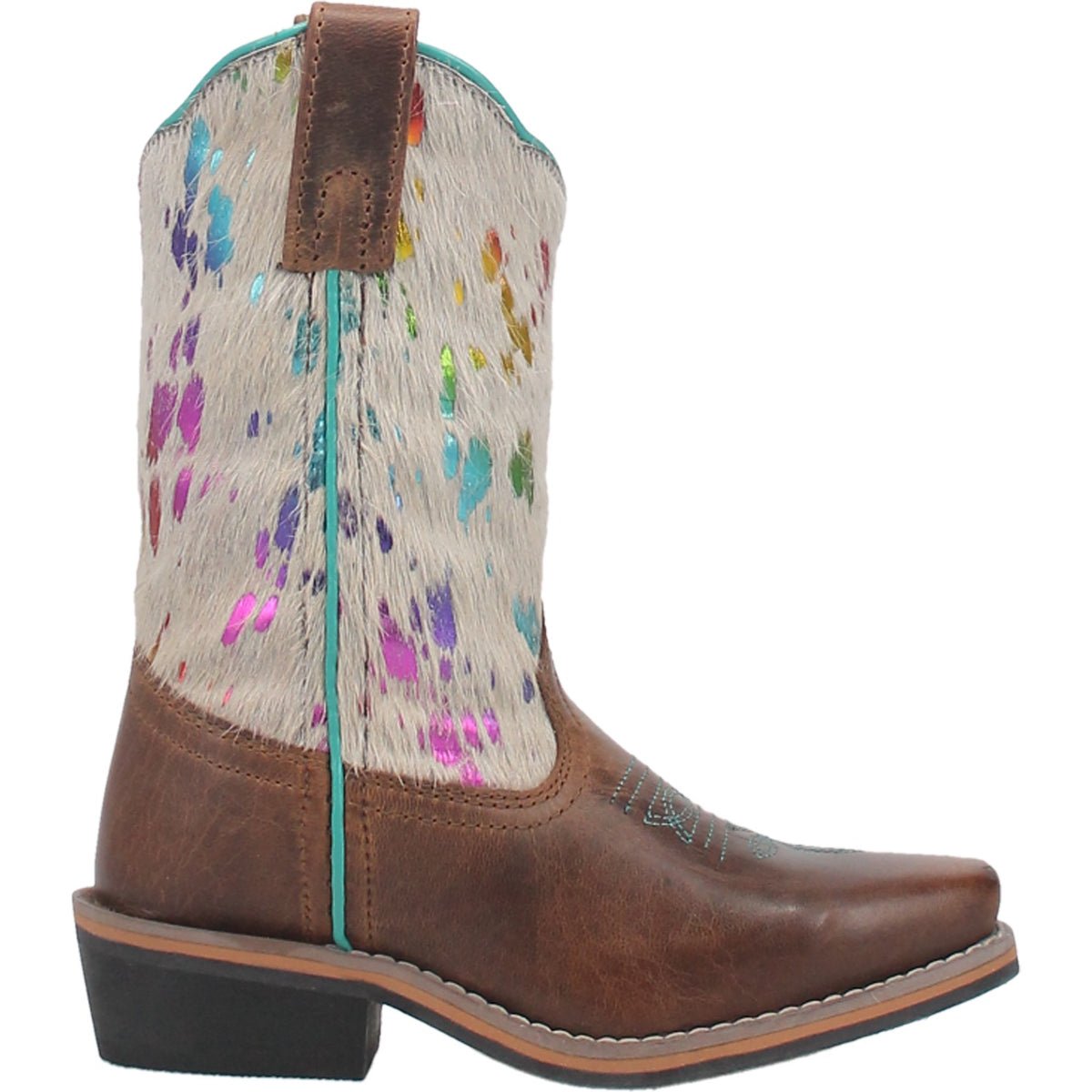 Dan Post Kids' 8" Rumi Brown Square Toe Western Boot - DPC2908 - 13.5D