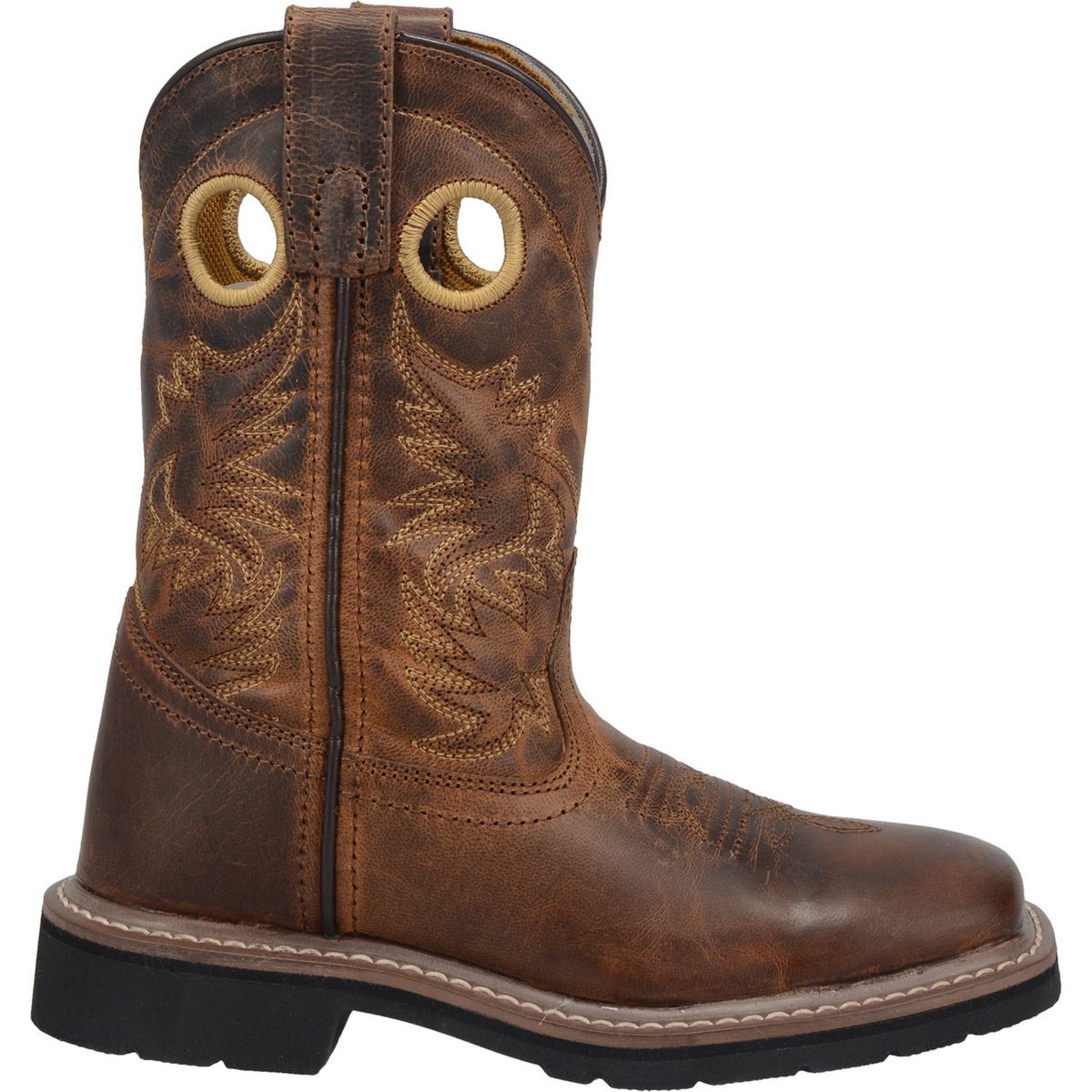 Dan Post Kids' 8" Amarillo Brown Square Toe Western Boot - DPC2932 - 13.5D