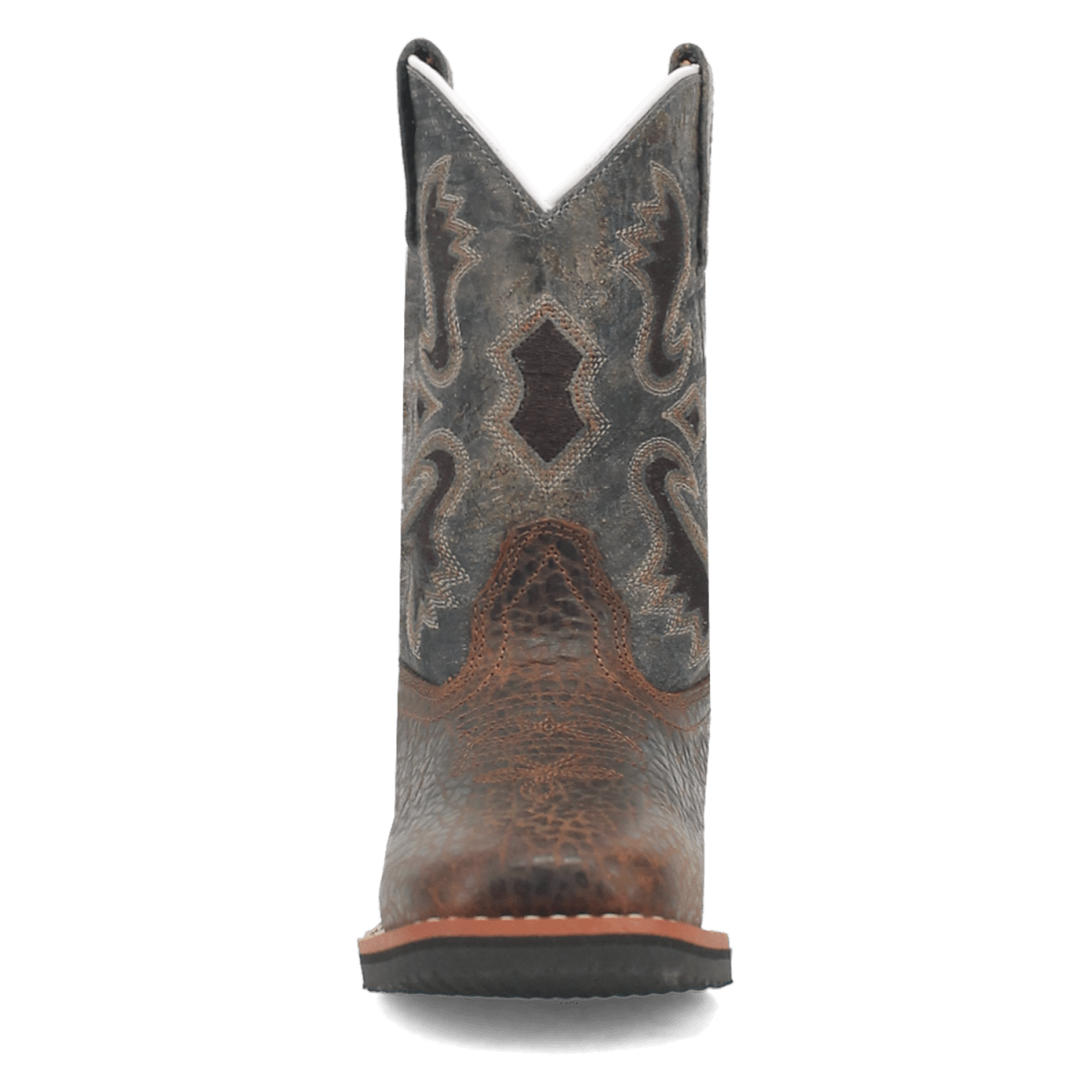 Dan Post Boys Brown & Blue Creek Square Toe Western Boot - DPC3825 - 3.5D