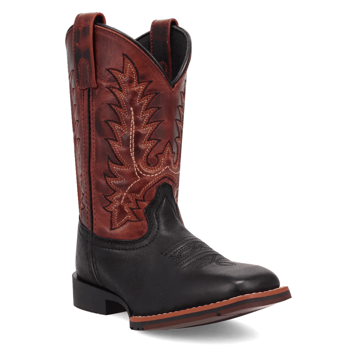 Dan Post Children's 8" Dexter Black/Red Square Toe Western Boots - DPC4001 - 8D