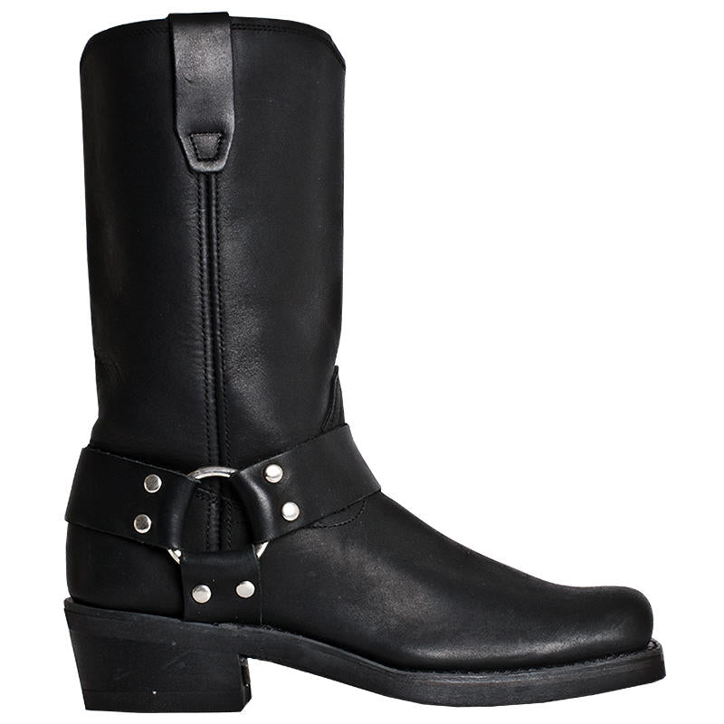 Dingo Women's 10" Molly Black Leather Harness Square Toe Boot - DI07370 - 6M