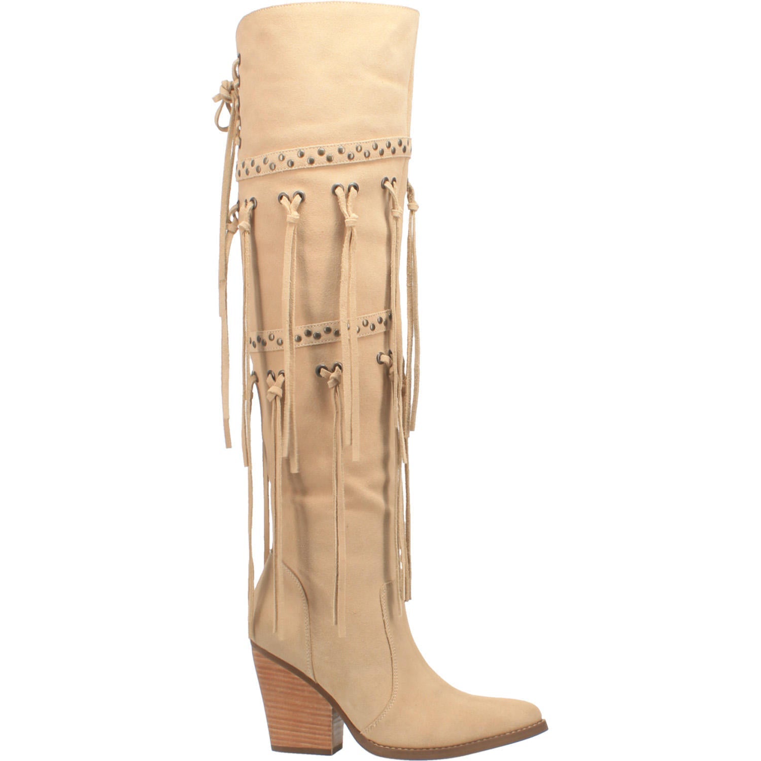 Dingo Women's 22" Witchy Woman Sand Tall Leather Snip Toe Western Boot - DI268 - SAND - 6M