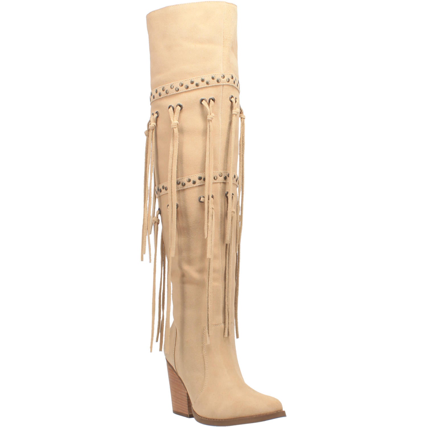 Dingo Women's 22" Witchy Woman Sand Tall Leather Snip Toe Western Boot - DI268 - SAND - 6M