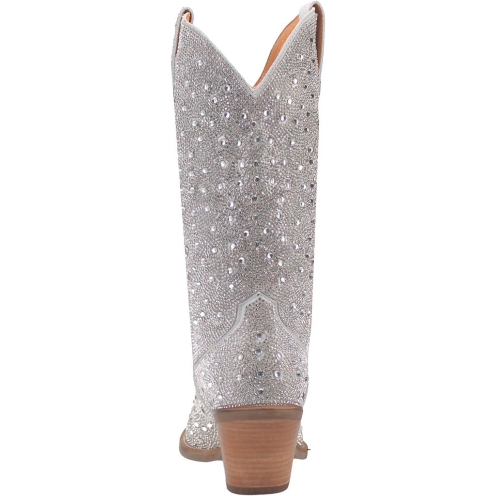 Dingo Women's 12" Silver Dollar Almond Toe Western Boot - DI570 - GY6 - 6M