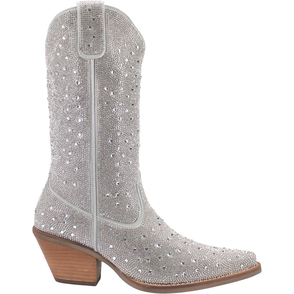 Dingo Women's 12" Silver Dollar Almond Toe Western Boot - DI570 - GY6 - 6M