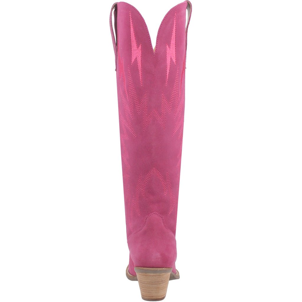 Dingo Women's 16" Thunder Road Fuchsia Suede Snip Toe Western Boot - DI597 - PU6 - 6M