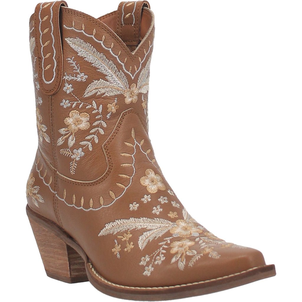 Dingo Women's 7" Prime Rose Brown Almond Toe Western Boot - DI748 - BN - 6M