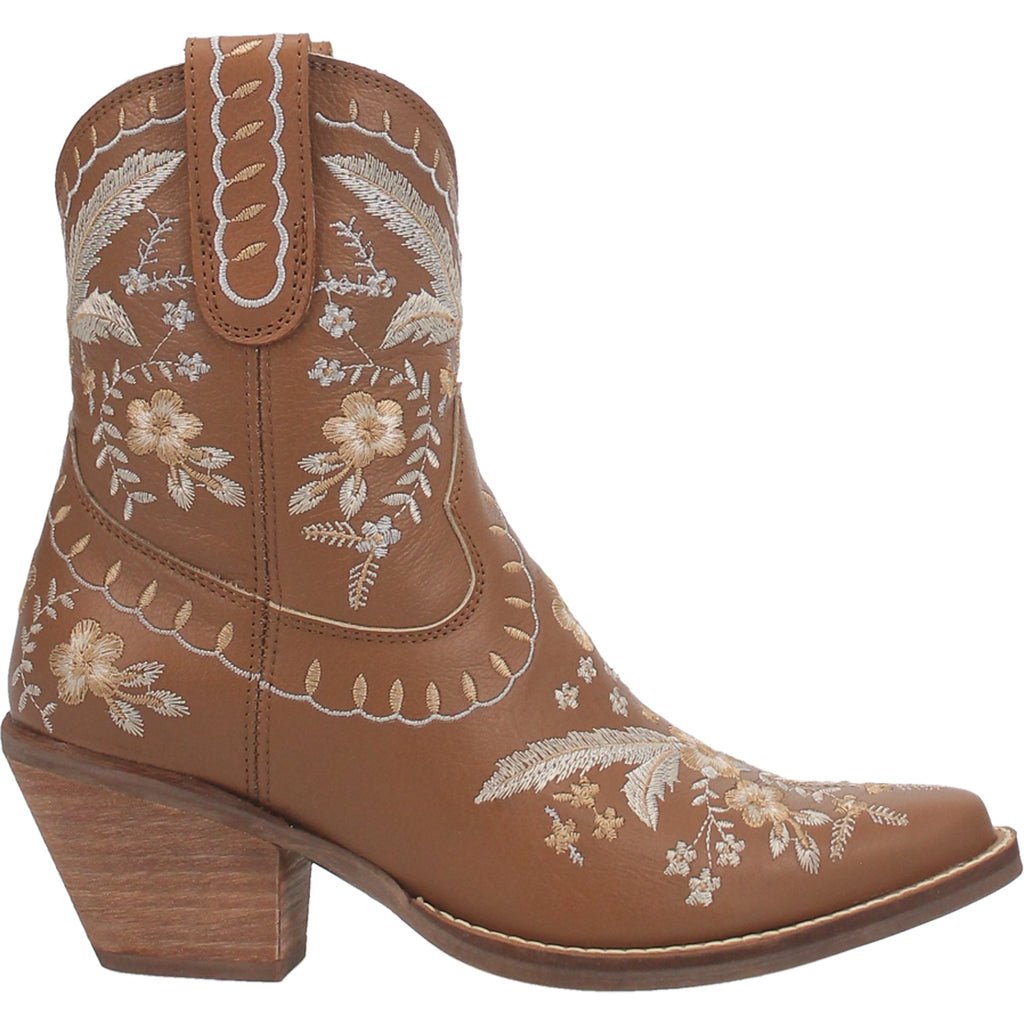 Dingo Women's 7" Prime Rose Brown Almond Toe Western Boot - DI748 - BN - 6M