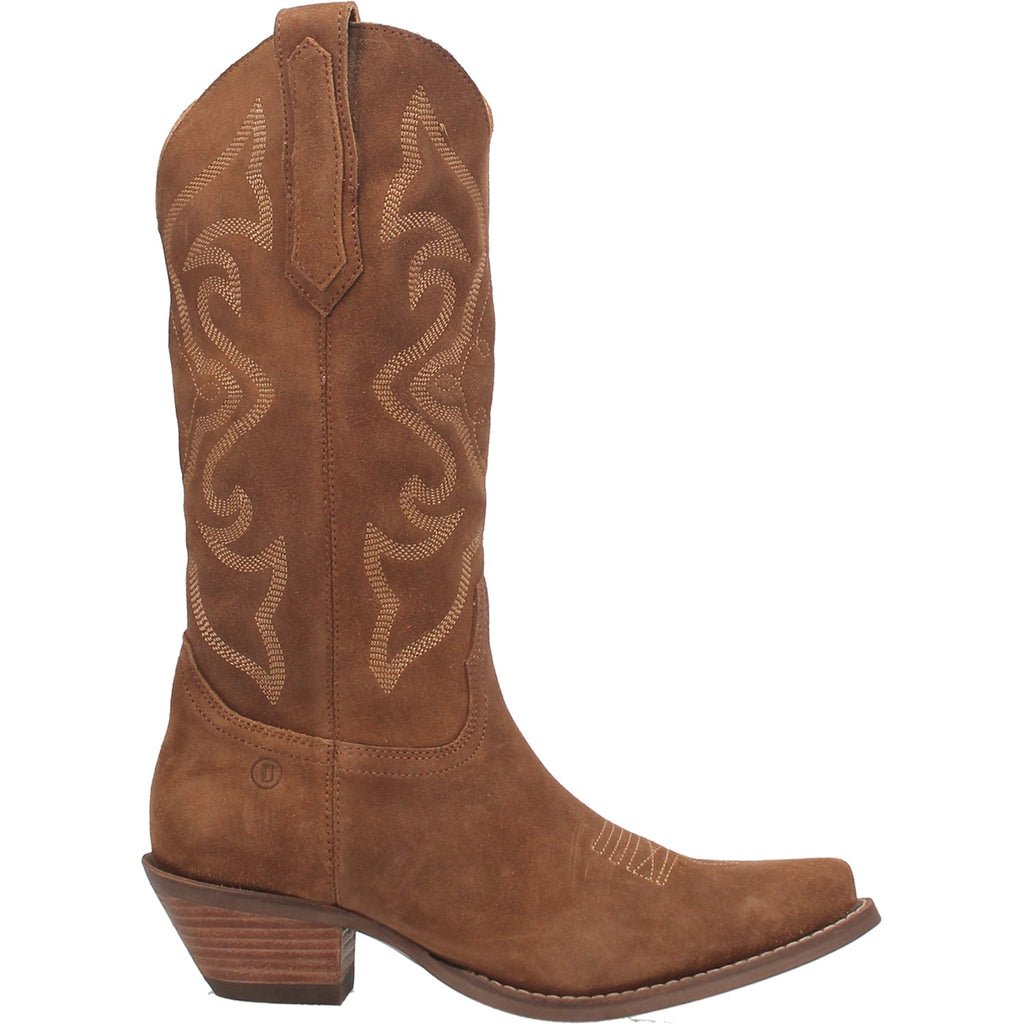 Dingo Women's 13" Out West Brown Suede Snip Toe Western Boot - DI920 - BG4 - 6M