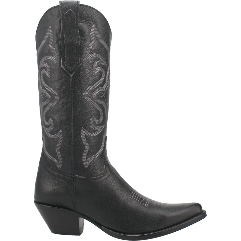 Dingo Women's 13" Out West Black Leather Snip Toe Western Boot - DI920 - BK26 - 6M