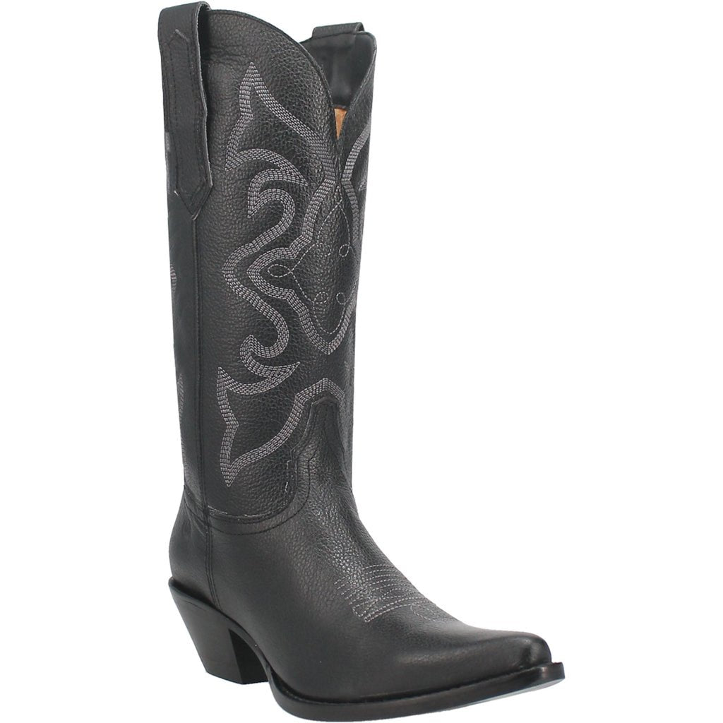 Dingo Women's 13" Out West Black Leather Snip Toe Western Boot - DI920 - BK26 - 6M