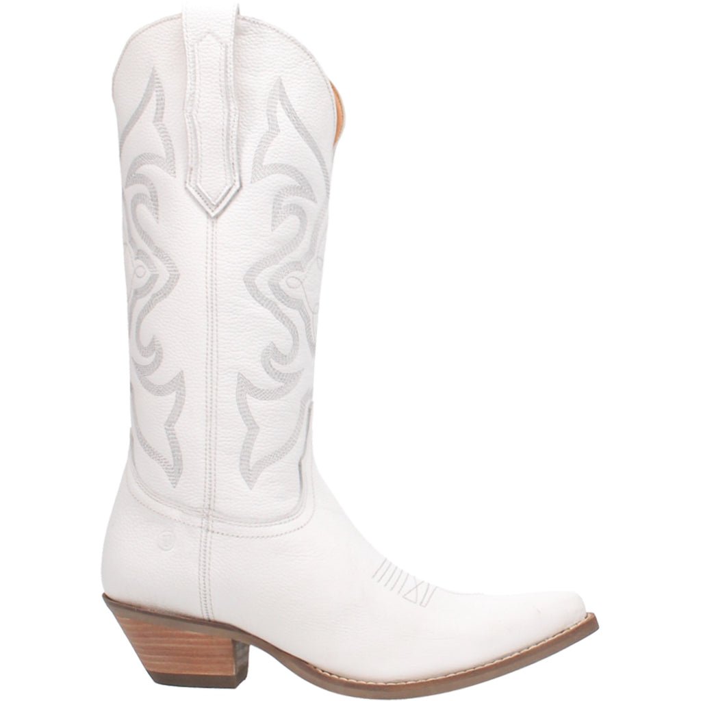 Dingo Women's 13" Out West White Leather Snip Toe Western Boot - DI920 - WH16 - 6M