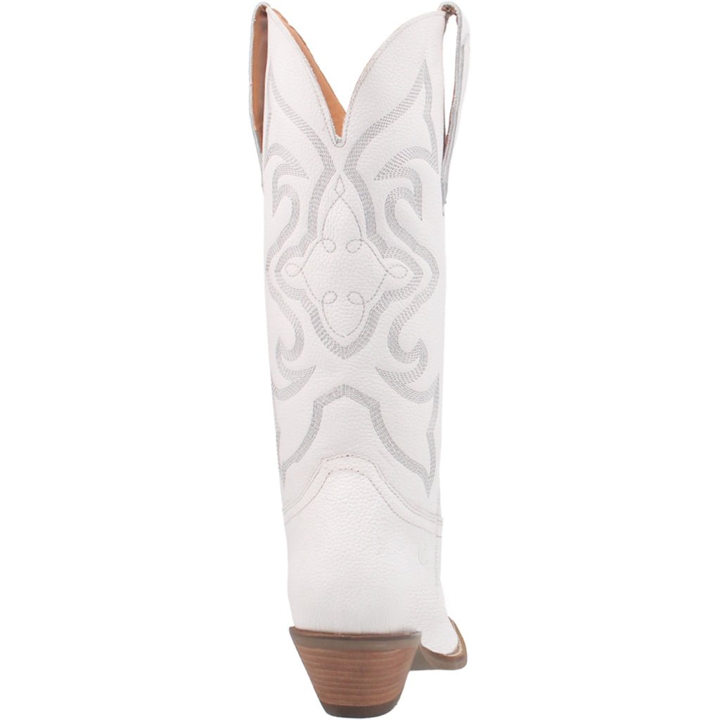 Dingo Women's 13" Out West White Leather Snip Toe Western Boot - DI920 - WH16 - 6M