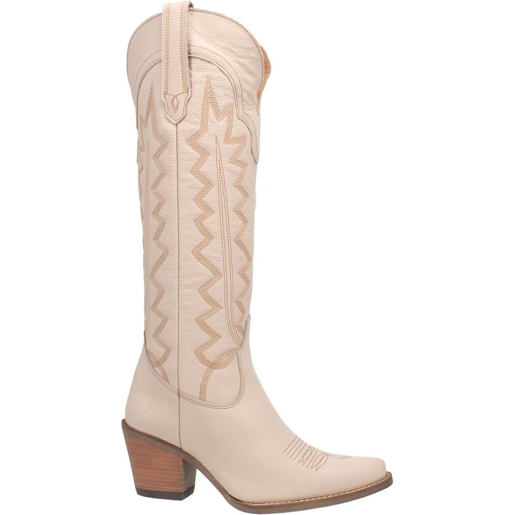 Dingo Women's 16" High Cotton Leather Sand Snip Toe Western Boot - DI936 - BN90 - 6M