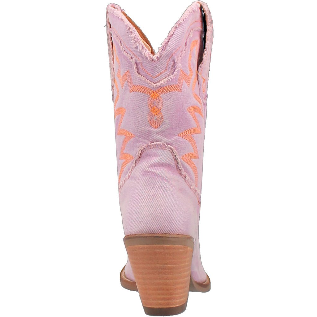 Dingo Women's 9" Y'all Need Dolly Purple Denim Almond Toe Western Boot - DI950 - PU - 6M