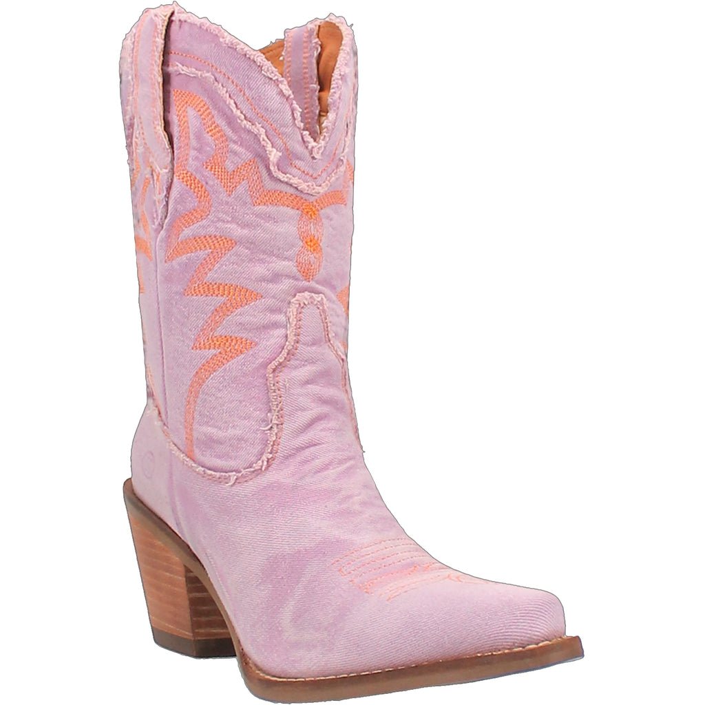 Dingo Women's 9" Y'all Need Dolly Purple Denim Almond Toe Western Boot - DI950 - PU - 6M