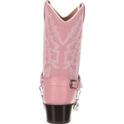 Durango Little Kids Girls Pink Rhinestone Western Boot - BT568 - 8.5D