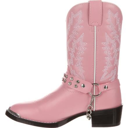 Durango Big Kid Pink Rhinestone Western Boot - BT668 - 3.5D