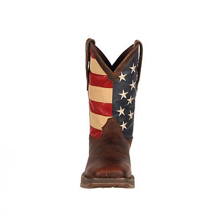 Durango Men's 11" Patriotic Pull - On Square Toe American Flag Western Boots - DB5554 - 7D