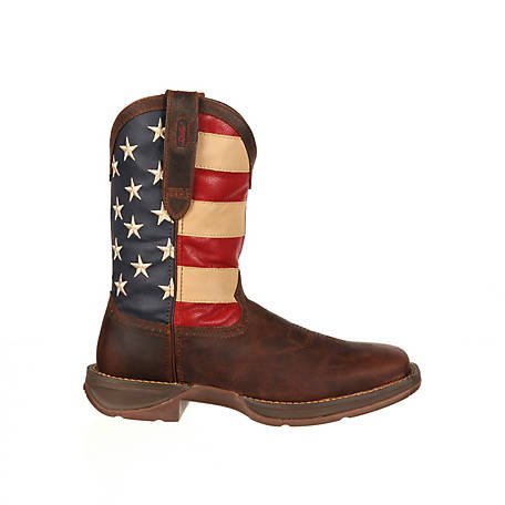 Durango Men's 11" Patriotic Pull - On Square Toe American Flag Western Boots - DB5554 - 7D