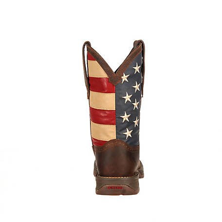 Durango Men's 11" Patriotic Pull - On Square Toe American Flag Western Boots - DB5554 - 7D