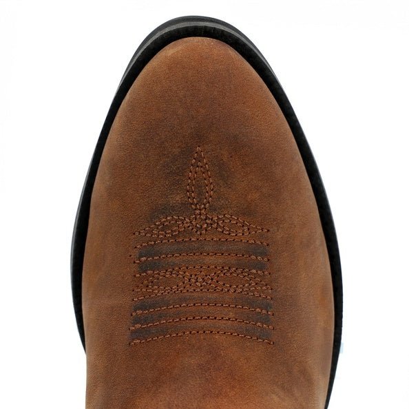 Durango Kid's 8" Distressed Brown R Toe Western Boot - DBT0250C-8M