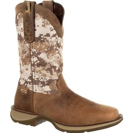 Durango Men's 12" Rebel Desert Camo Pull - On Square Toe Western Boot - DDB0166 - 7D