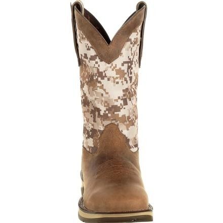 Durango Men's 12" Rebel Desert Camo Pull - On Square Toe Western Boot - DDB0166 - 7D