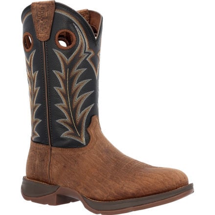 Durango Men's 12" Round Toe Rebel Oak Bark Midnight Western Boot - DDB0428 - 7M